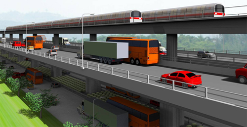 Artist’s Impression of Rail and Road Viaduct Integration
